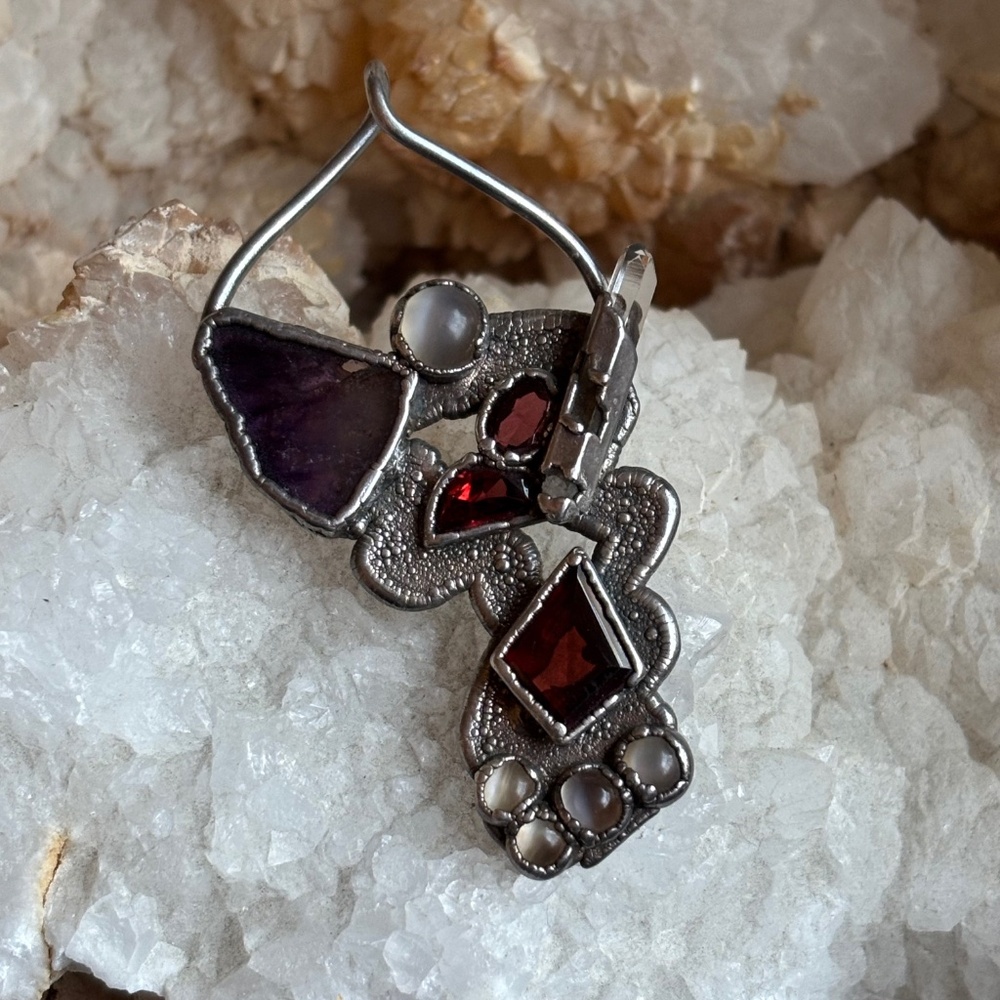 One of a Kind Handmade in Silver & Gemstone Pendant